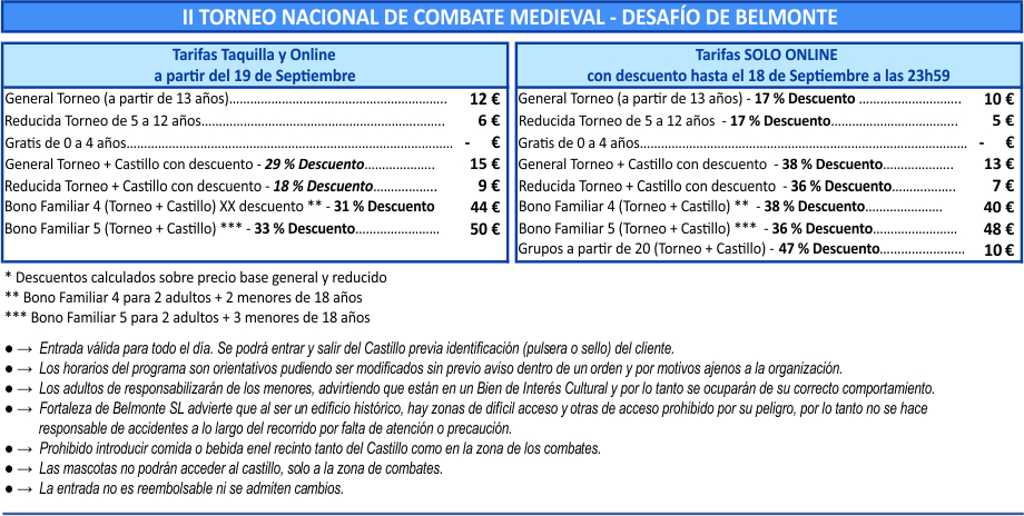 II TORNEO NACIONAL DE COMBATE MEDIEVAL EN BELMONTE - Mercadillo Medieval y restaurantes- Castillo de Belmonte ✈️ Foro Castilla la Mancha